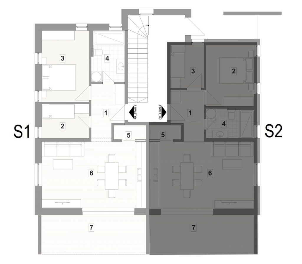 Rzut rezydencji S1
