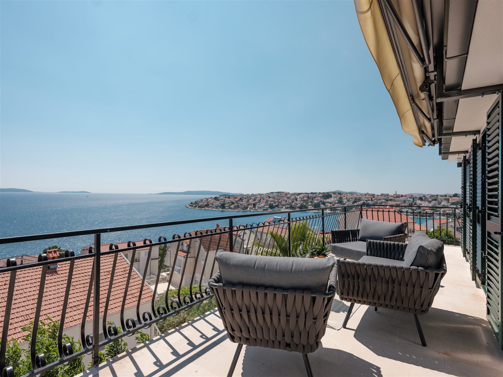 Ekskluzywna Villa Čiovo - panoramiczny widok na Adriatyk