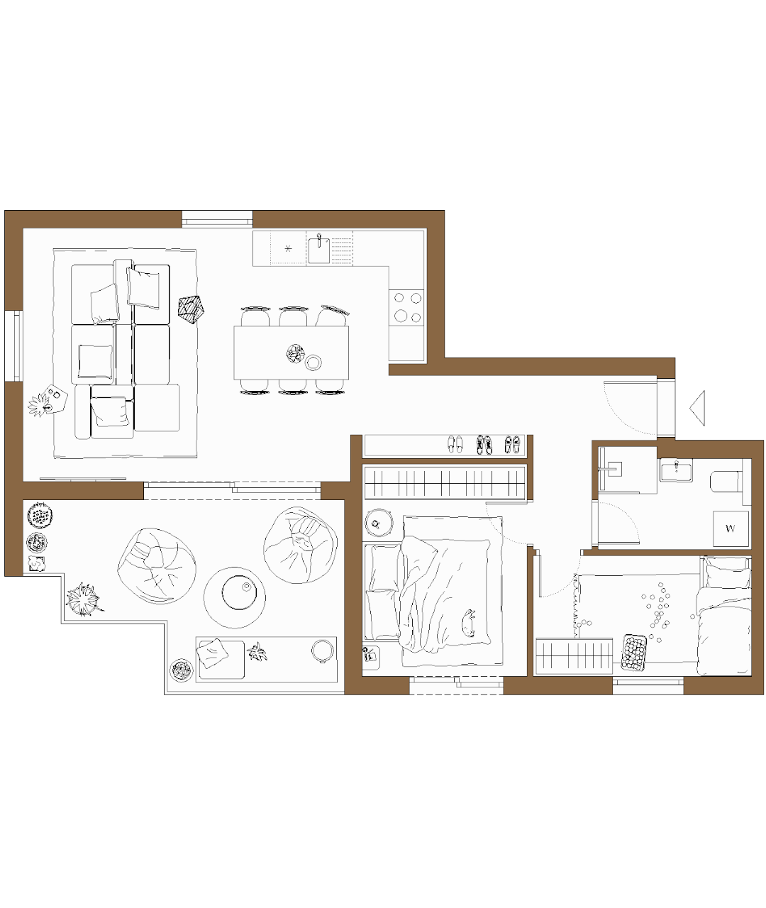 Rzut Apartament 3, Budynek B