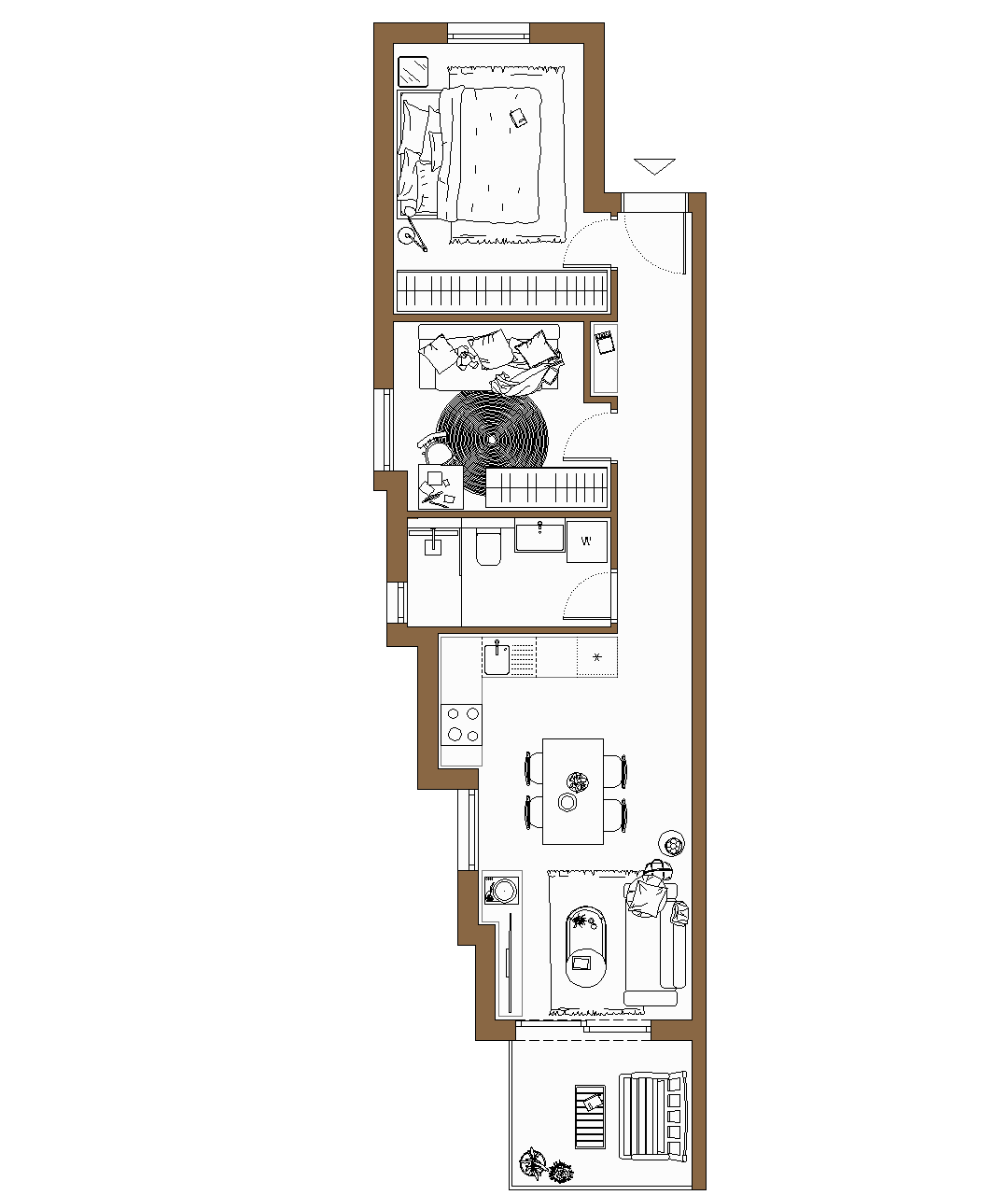 Rzut Apartament 2, Budynek C