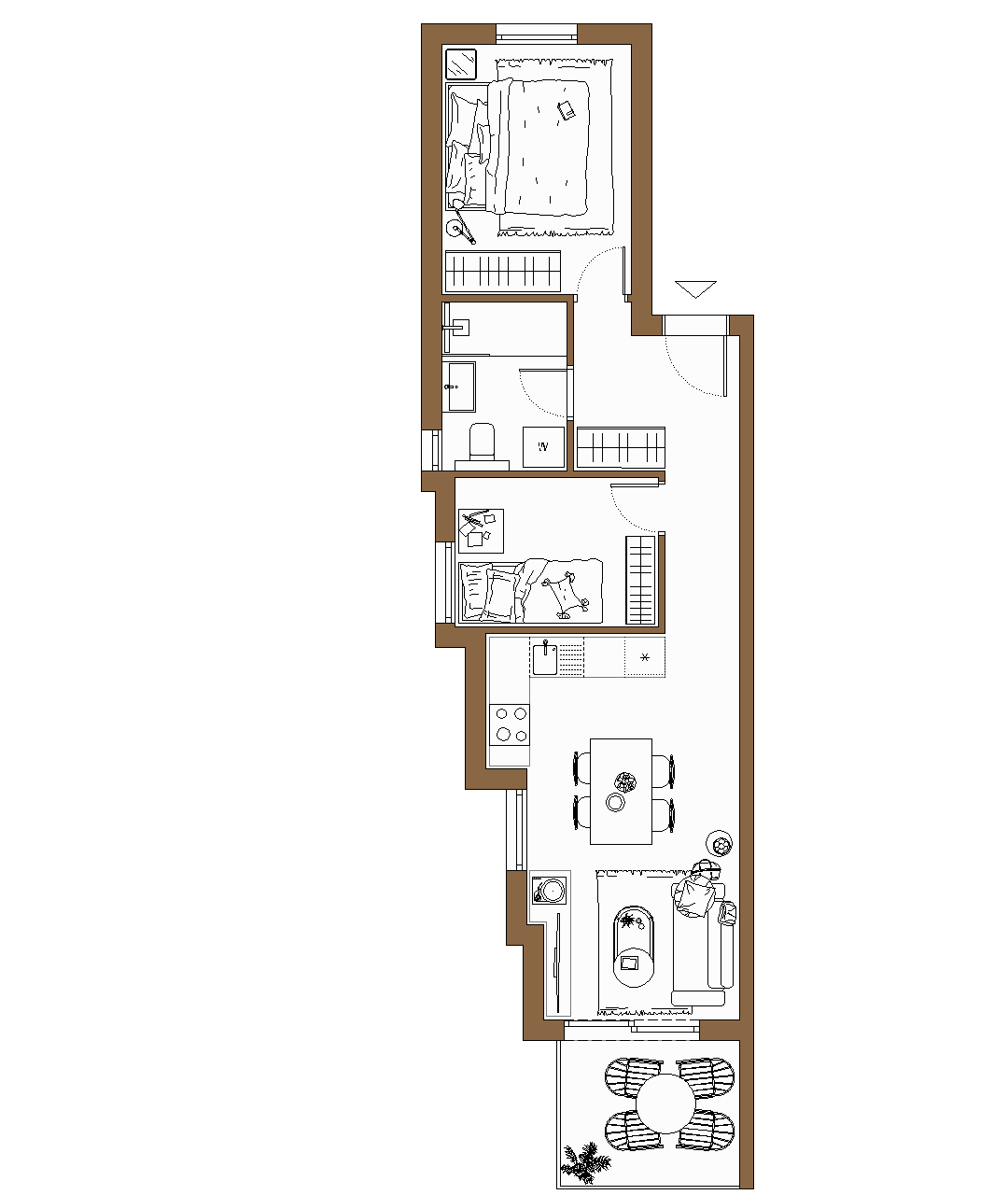 Rzut Apartament 3, Budynek C