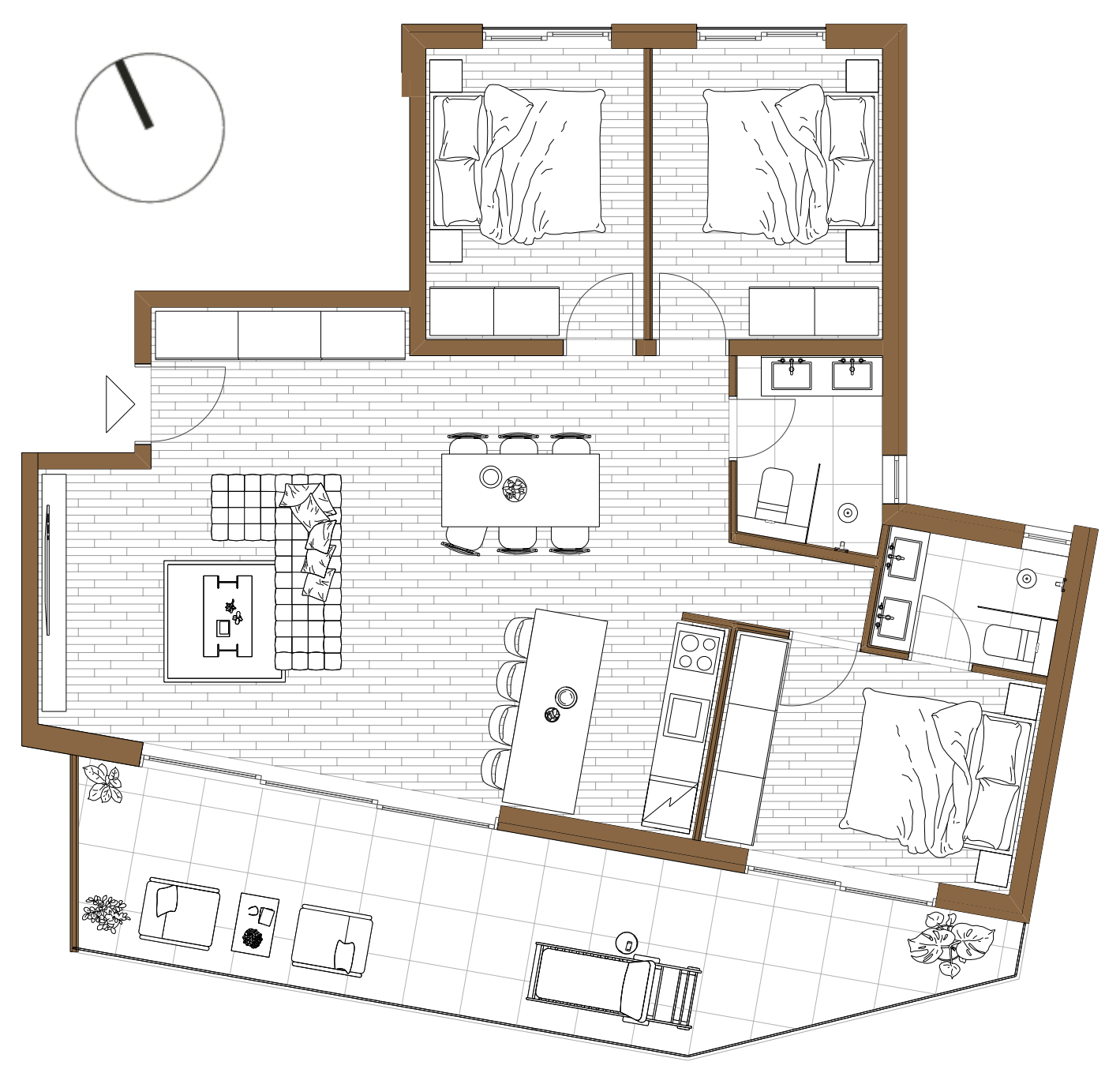 Rzut apartamentu S1