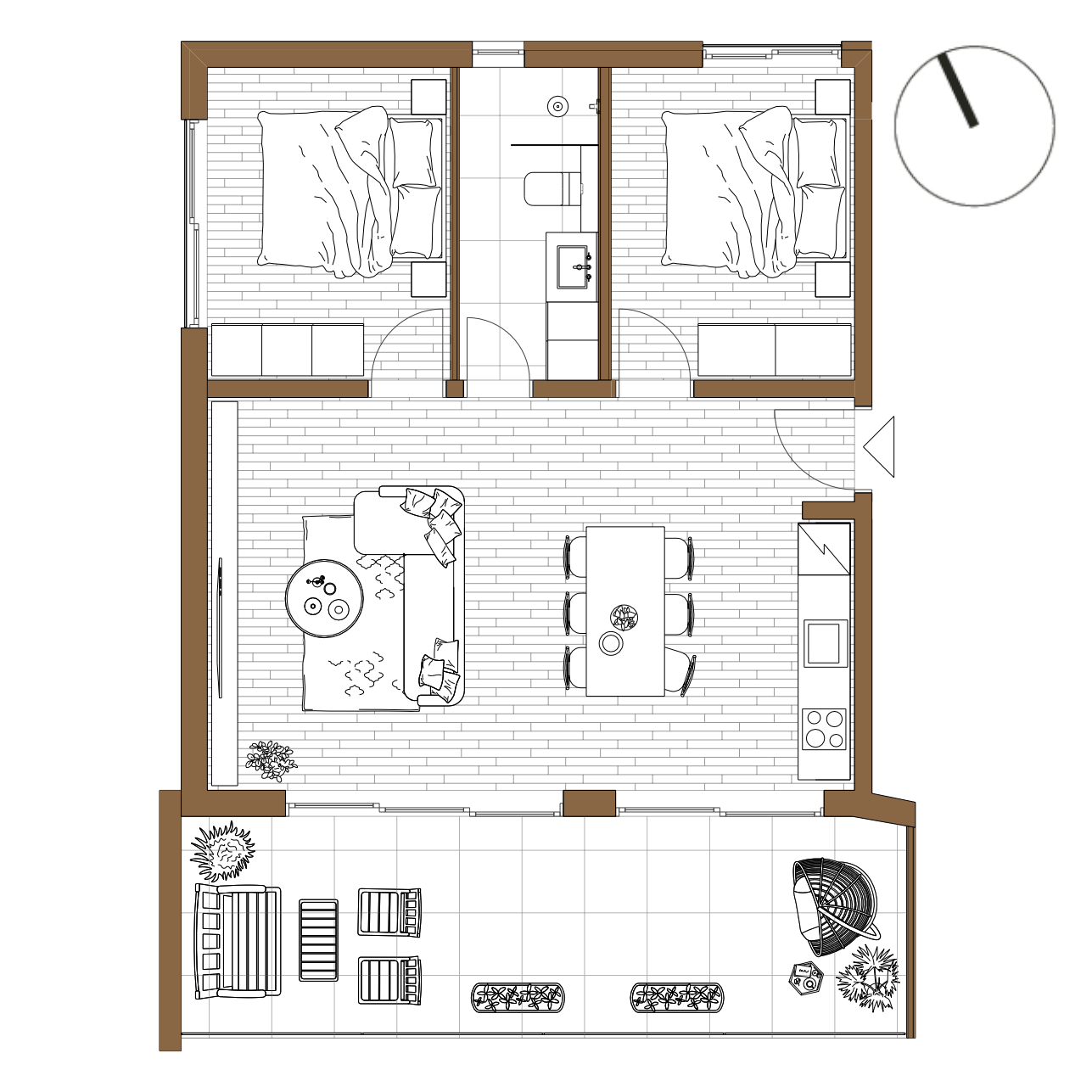 Rzut apartamentu S2