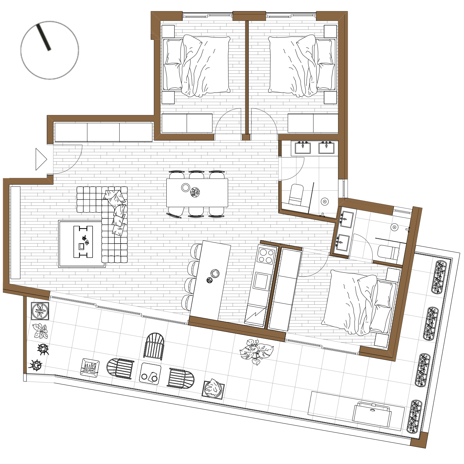 Rzut apartamentu S3
