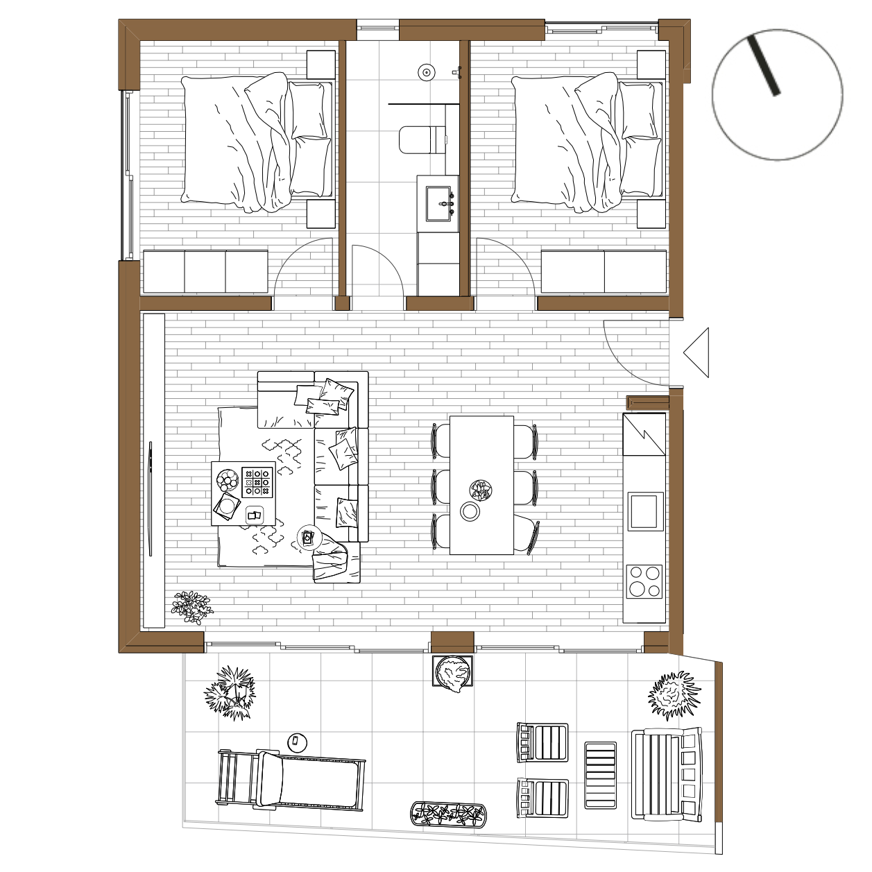 Rzut apartamentu S4