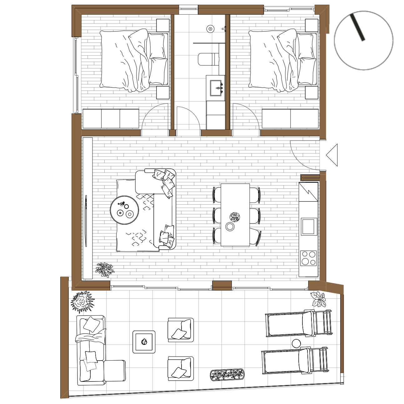 Rzut apartamentu S6