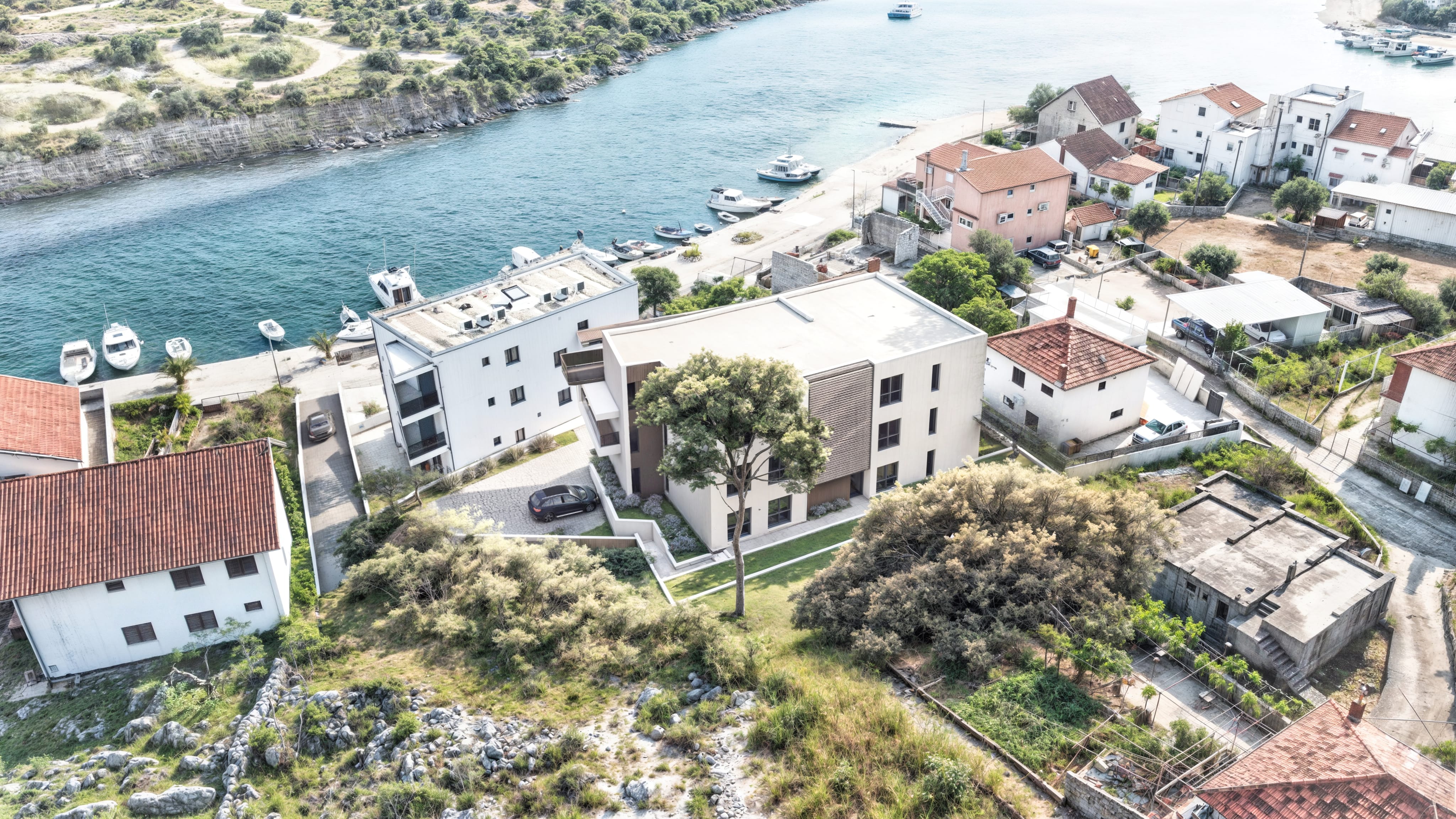 Apartamenty Stupin, Rogoznica - zdjęcie lotnicze zatoki